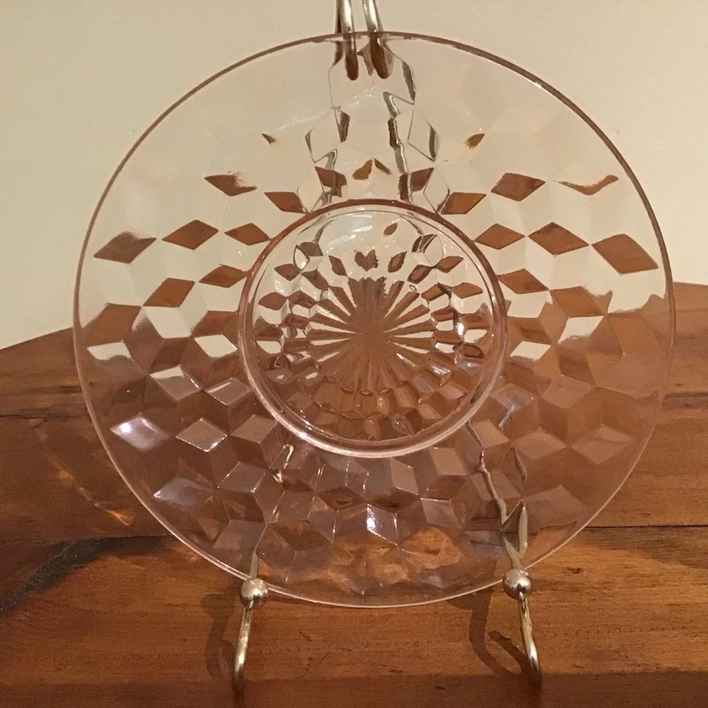 Pink Depression Glass Plates(Set of 4) - Picture 2 of 5